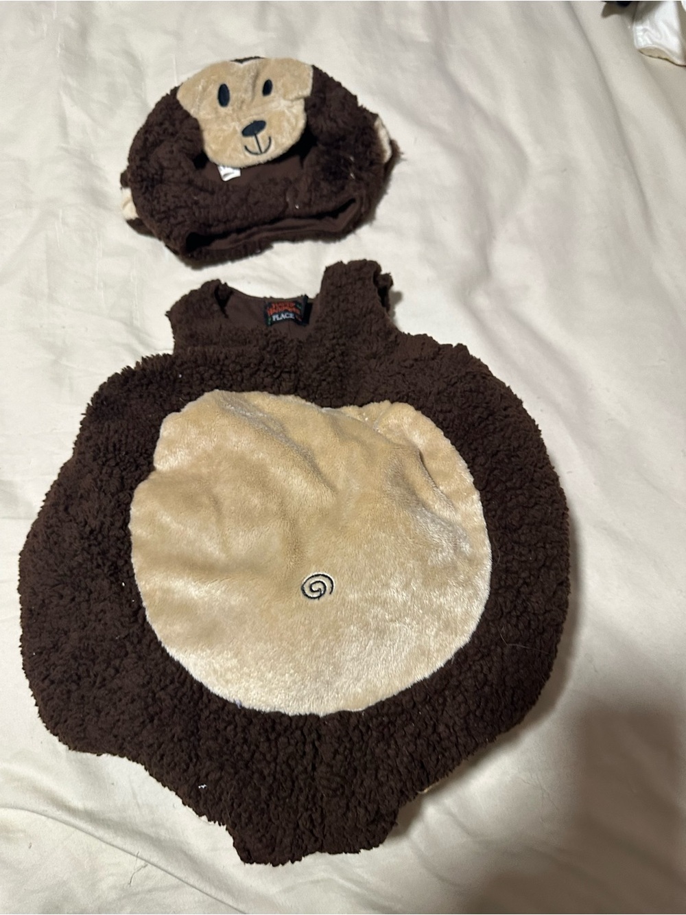 Kids Plush Monkey Costume in Brown by Place